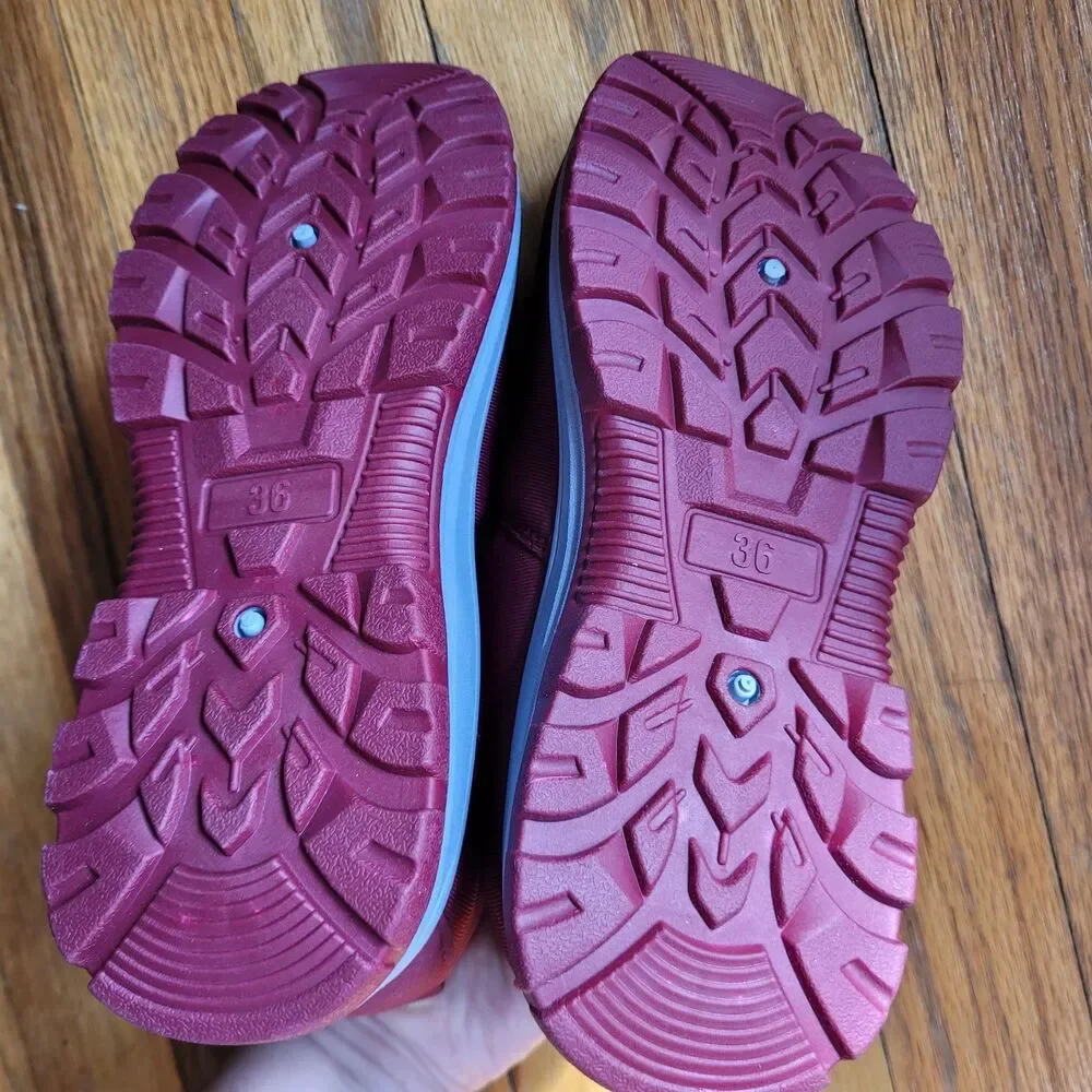 Burgundy Slip On Sneakers Size 36 (US 5.5-6) Women's Shoes New Without Box NWT